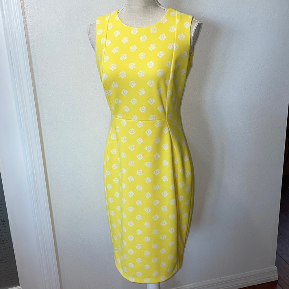 Calvin Klein yellow and white dress size 6